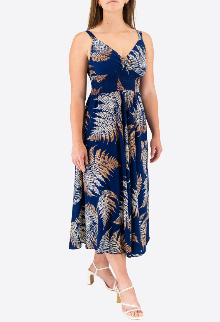 Elastic Midi Dress With Straps 524028-4