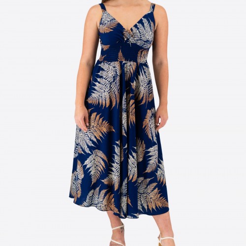 Elastic Midi Dress With Straps 524028-4
