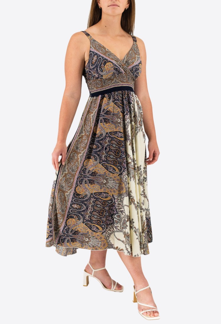 Elastic Midi Dress With Straps 524028-5
