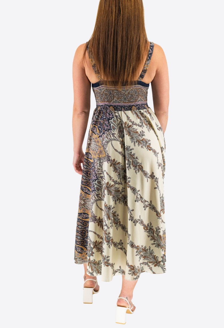 Elastic Midi Dress With Straps 524028-5
