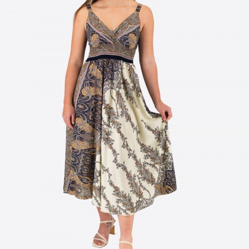Elastic Midi Dress With Straps 524028-5