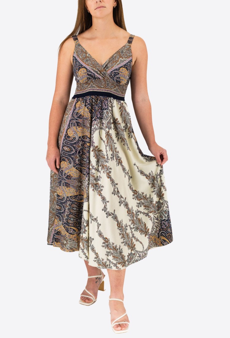 Elastic Midi Dress With Straps 524028-5