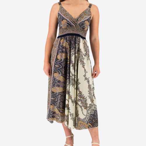 Elastic Midi Dress With Straps 524028-5