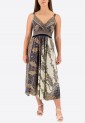 Elastic Midi Dress With Straps 524028-5 Elastic Midi Dress With Straps 524028-5