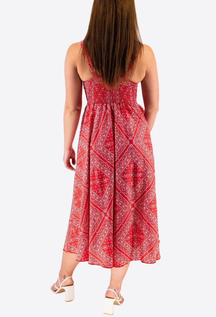 Elastic Midi Dress With Straps 524028-3