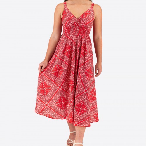 Elastic Midi Dress With Straps 524028-3