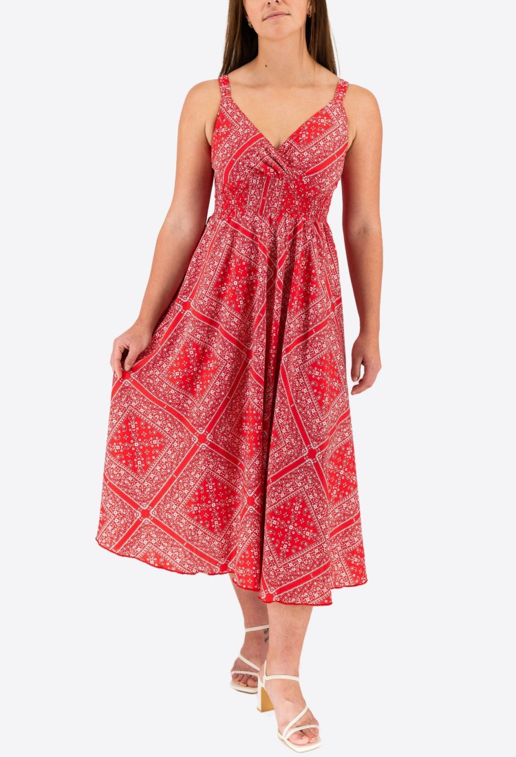 Elastic Midi Dress With Straps 524028-3