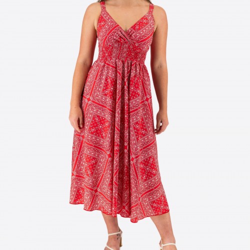 Elastic Midi Dress With Straps 524028-3
