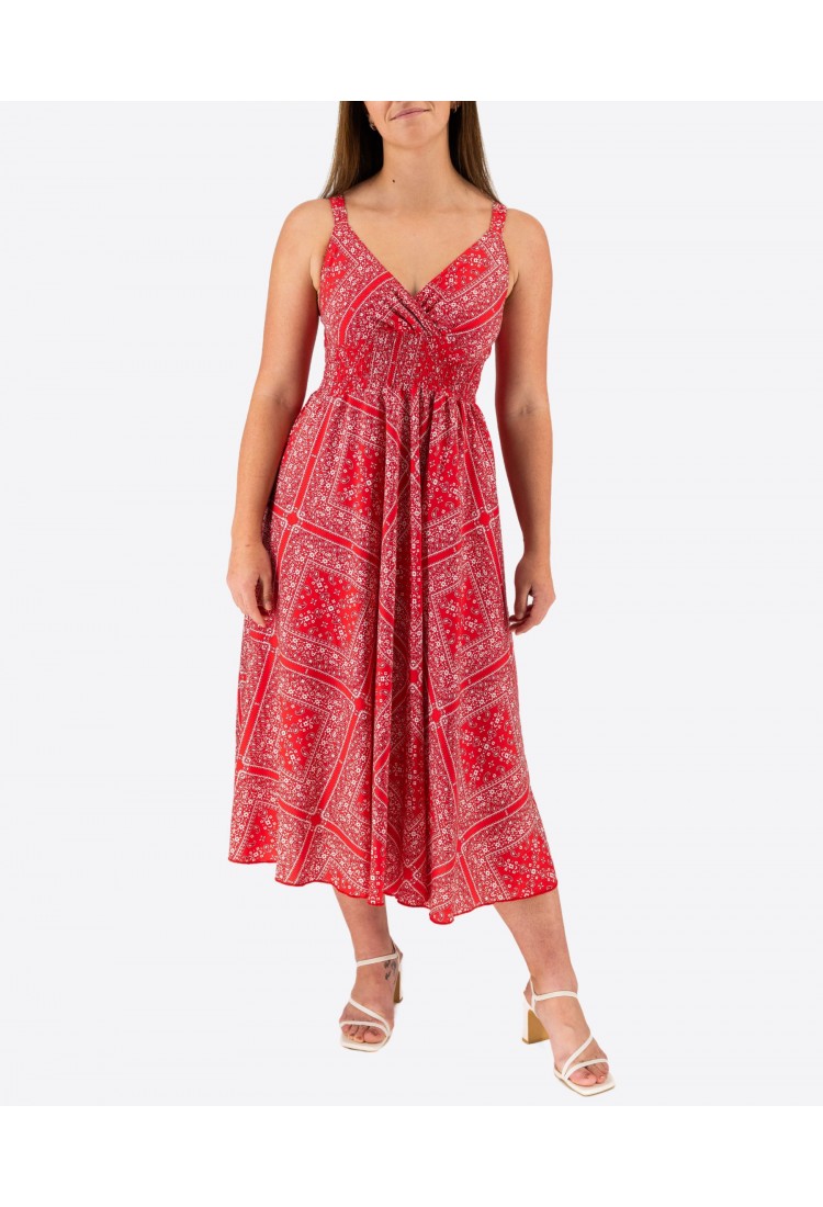 Elastic Midi Dress With Straps 524028-3
