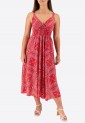 Elastic Midi Dress With Straps 524028-3 Elastic Midi Dress With Straps 524028-3