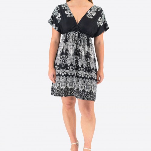 Mini Dress With Short Sleeves 525695-1