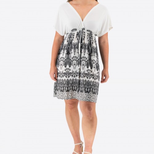 Mini Dress With Short Sleeves 525695-2