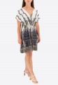Mini Dress With Short Sleeves And Pleats 525695-3