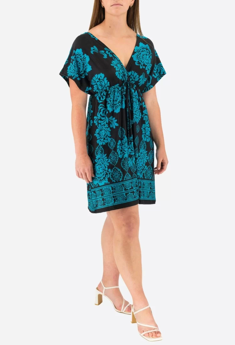 Short Sleeve Floral Mini Dress 525695-4
