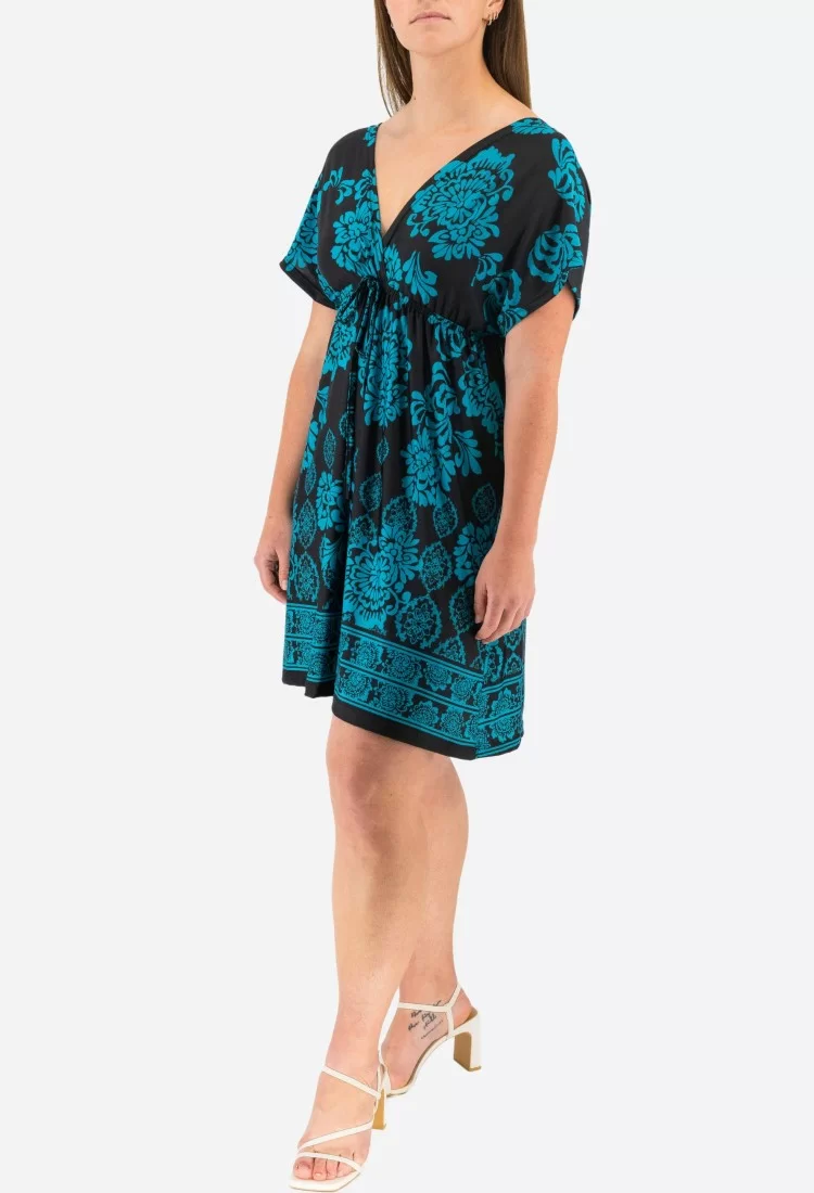 Short Sleeve Floral Mini Dress 525695-4