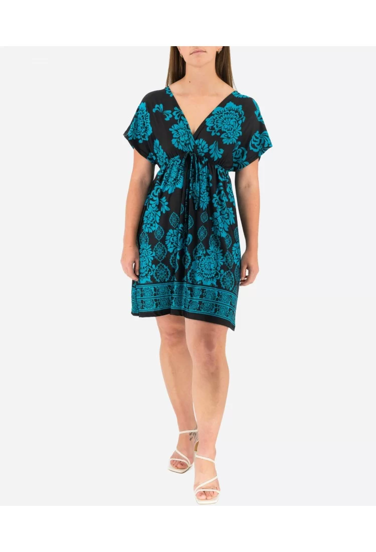 Short Sleeve Floral Mini Dress 525695-4