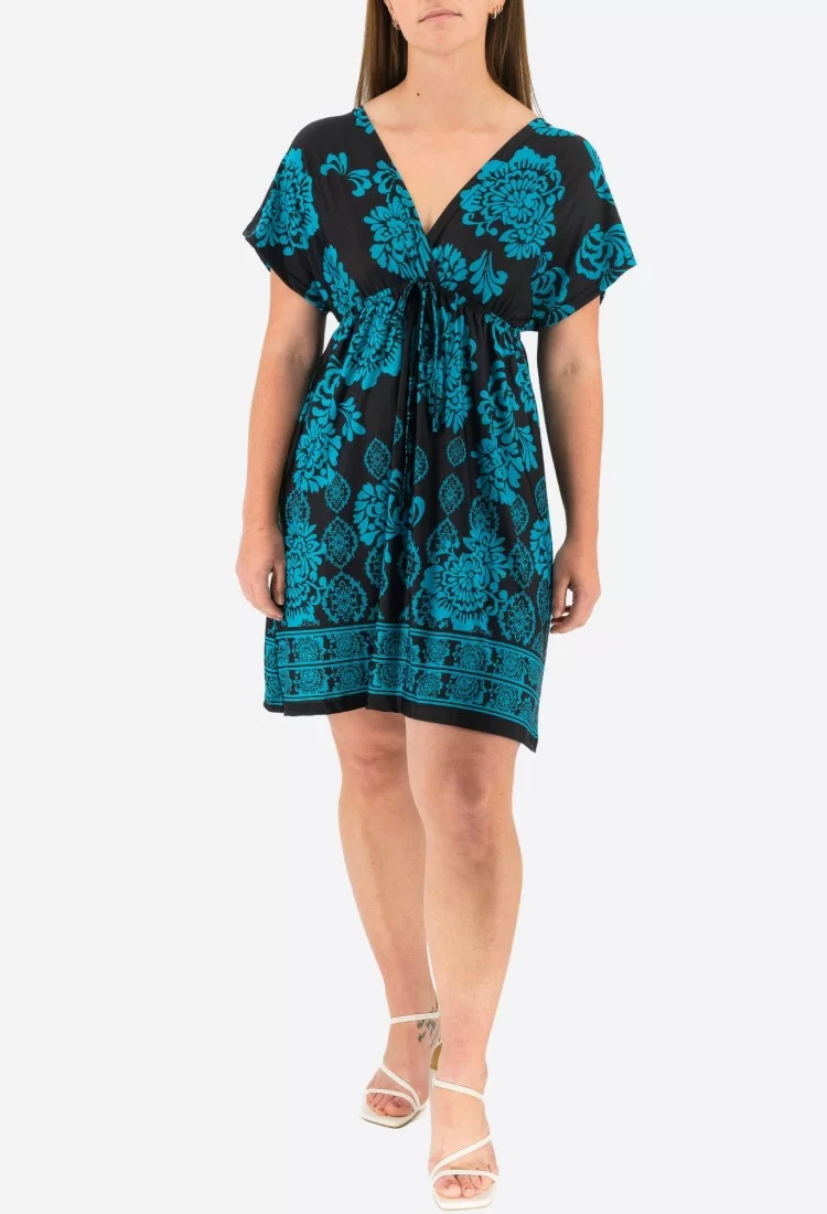 Short Sleeve Floral Mini Dress 525695-4