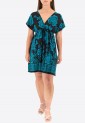 Short Sleeve Floral Mini Dress 525695-4 Short Sleeve Floral Mini Dress 525695-4