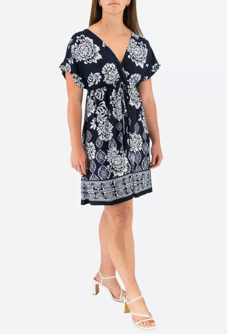 Short Sleeve Floral Mini Dress 525695-4