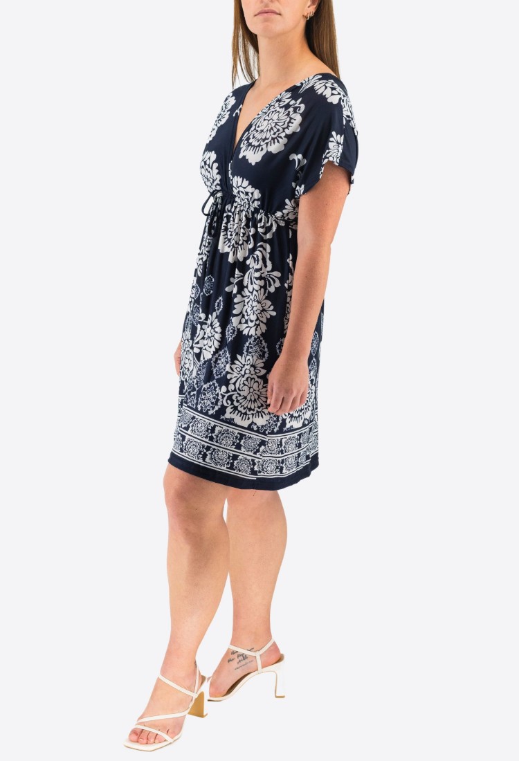 Short Sleeve Floral Mini Dress 525695-4