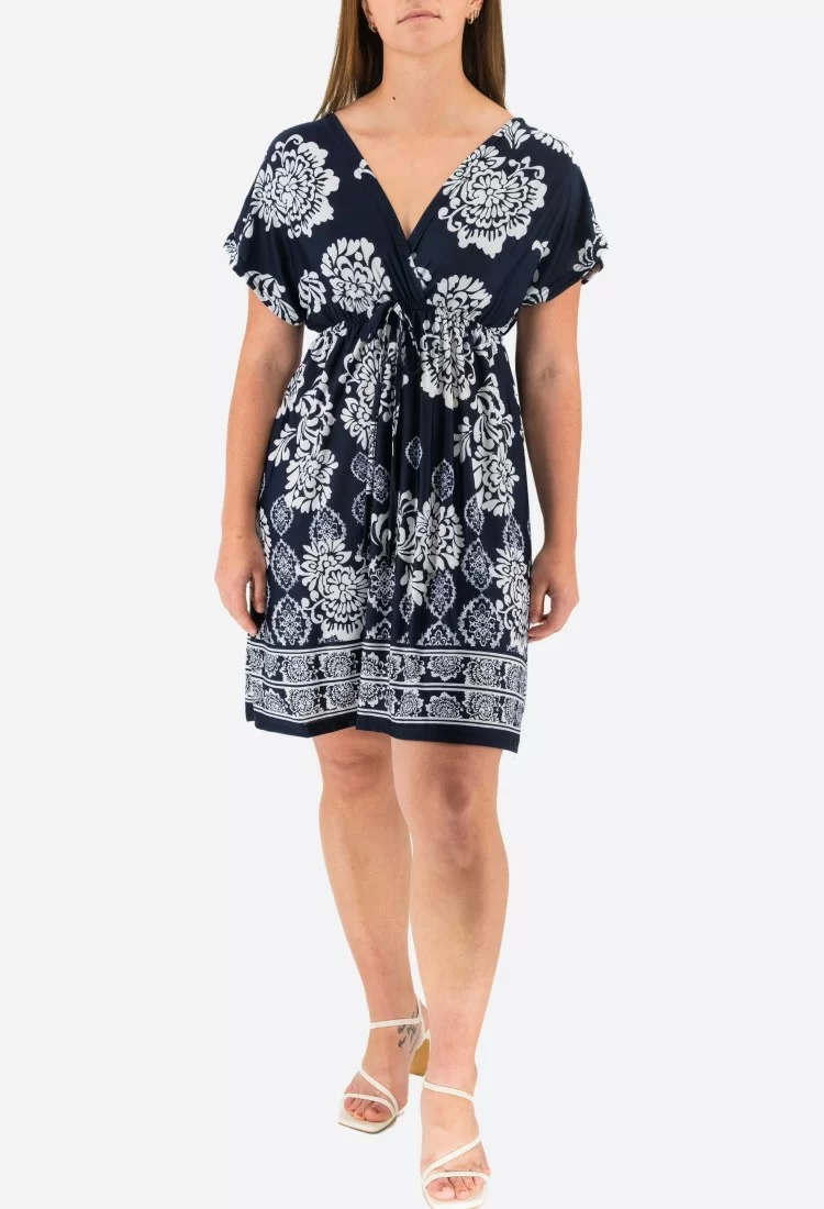 Short Sleeve Floral Mini Dress 525695-4