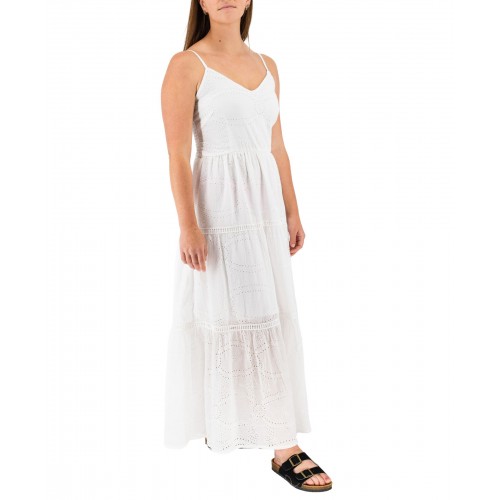 Women's Long White Dress With Embroidery 524083