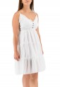 Women's White Strapless Short Dress 524082