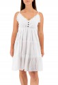 Women's White Strapless Short Dress 524082