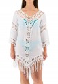 Women's White Kaftan With Embroidery 524081 Women's White Kaftan With Embroidery 524081