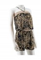 Strapless Shorts Jumpsuit With Belt 525697