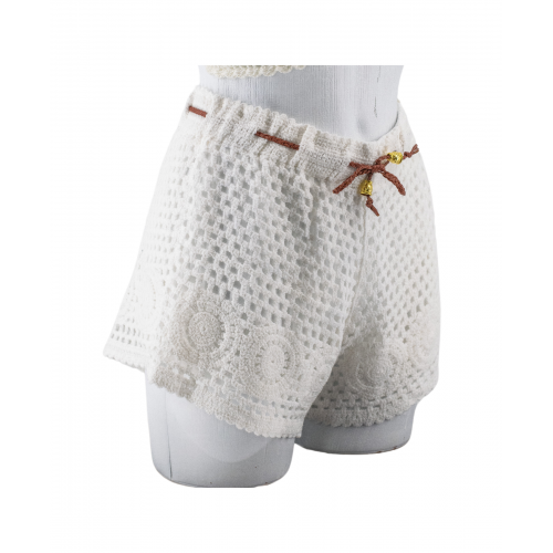 Women's Knitted Shorts With Belt 524073