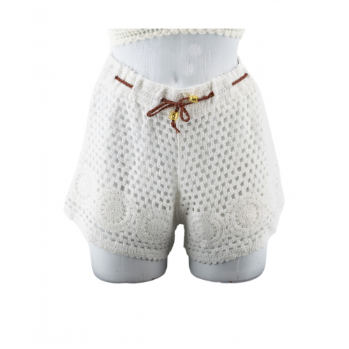 Women's Knitted Shorts With Belt 524073