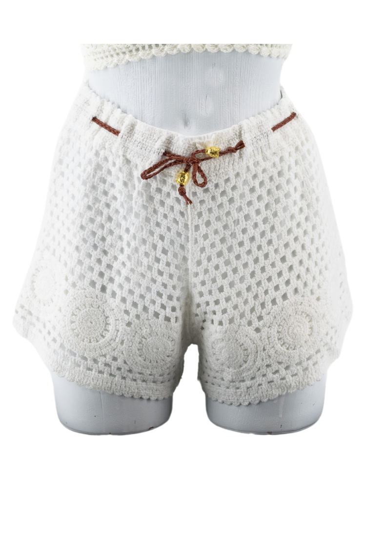 Women's Knitted Shorts With Belt 524073 Women's Knitted Shorts With Belt 524073