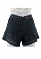 Women's Knitted Shorts With Belt 524073