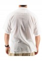 Men's White Cotton Shirt Without Collar 525720