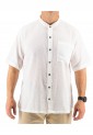 Men's White Cotton Shirt Without Collar 525720 Men's White Cotton Shirt Without Collar 525720
