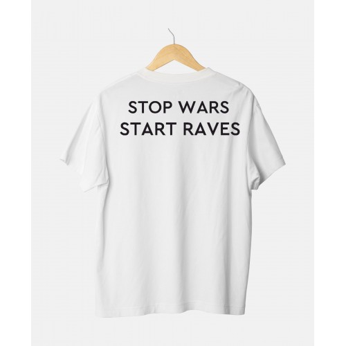Short Sleeve T-Shirt With Print Stop War Start Raves war2525