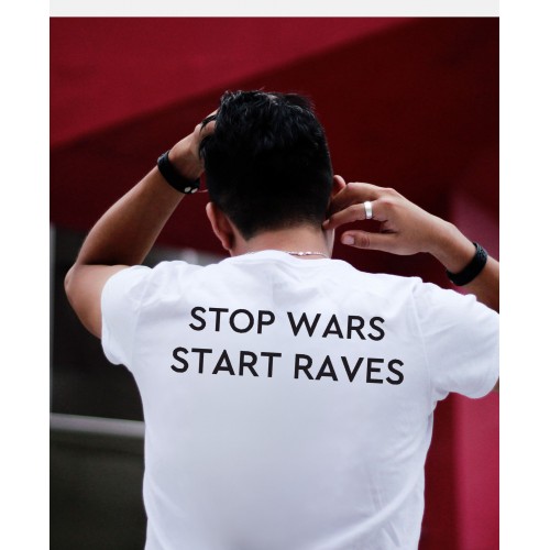 Short Sleeve T-Shirt With Print Stop War Start Raves war2525