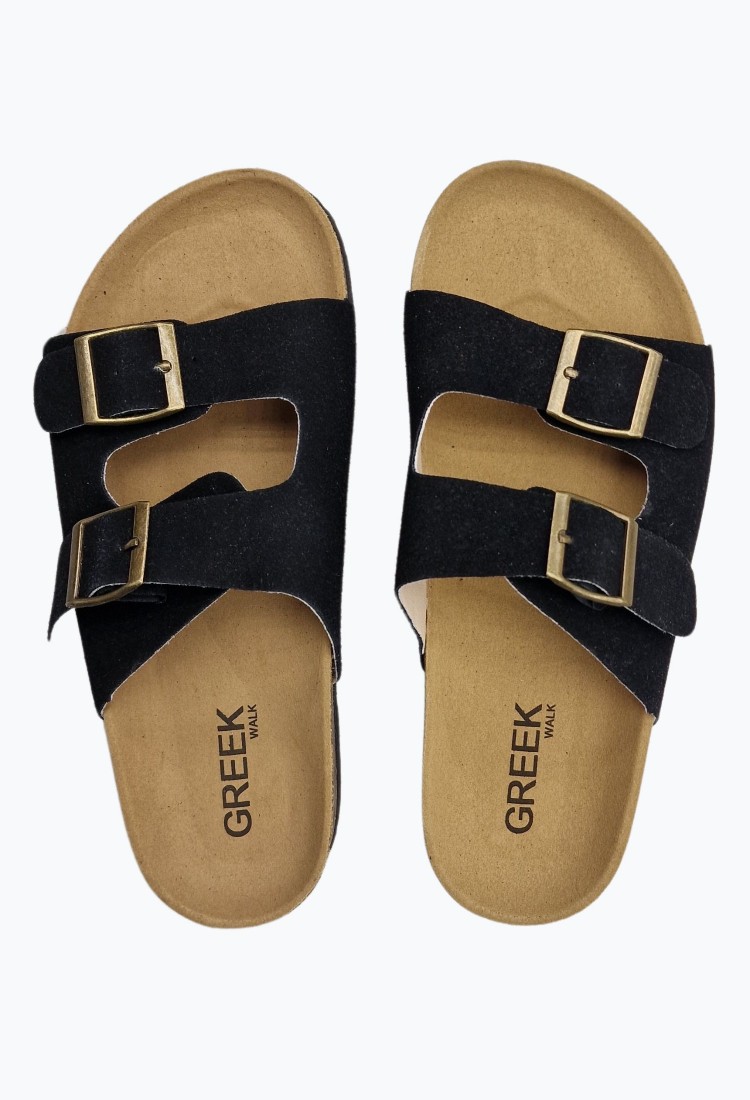 Greek Walk Double Buckle Flatform Sandals 525559