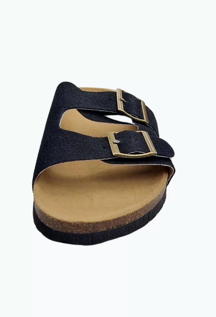 Greek Walk Double Buckle Flatform Sandals 525559