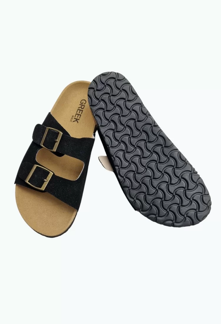 Greek Walk Double Buckle Flatform Sandals 525559