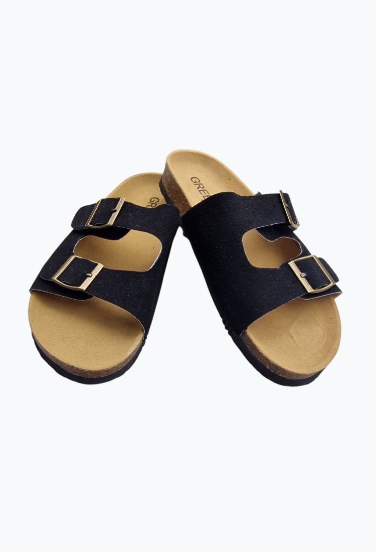 Greek Walk Double Buckle Flatform Sandals 525559