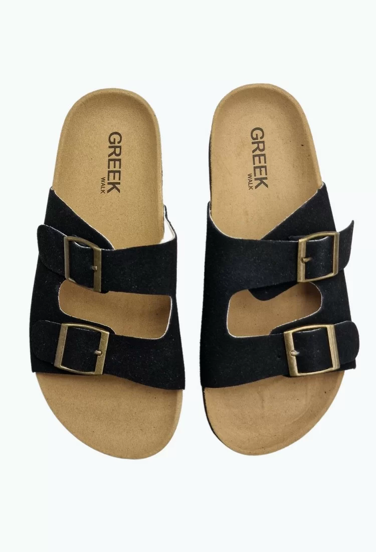 Greek Walk Double Buckle Flatform Sandals 525559