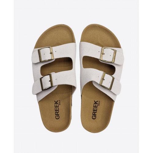 Greek Walk Double Buckle Flatform Sandals 525559