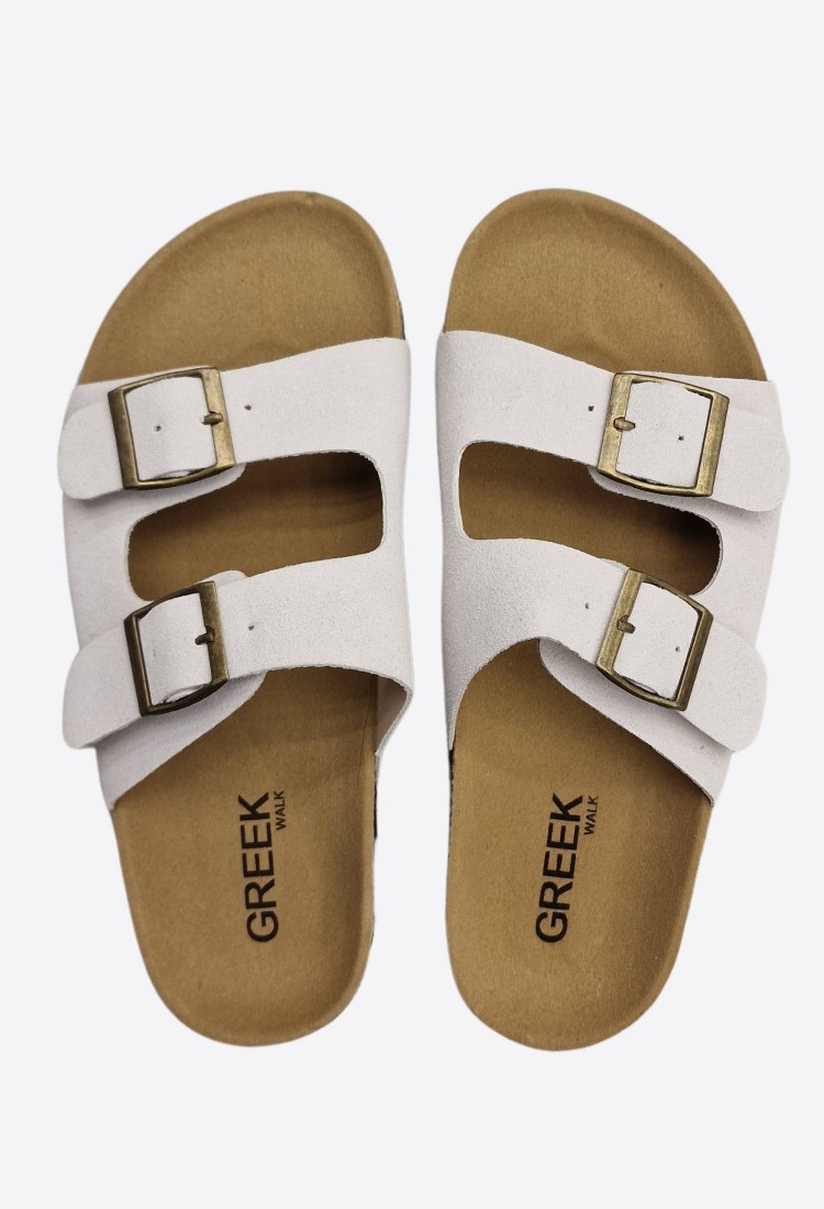 Greek Walk Double Buckle Flatform Sandals 525559