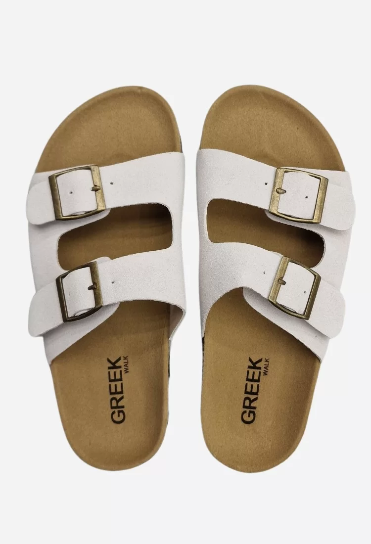 Greek Walk Double Buckle Flatform Sandals 525559