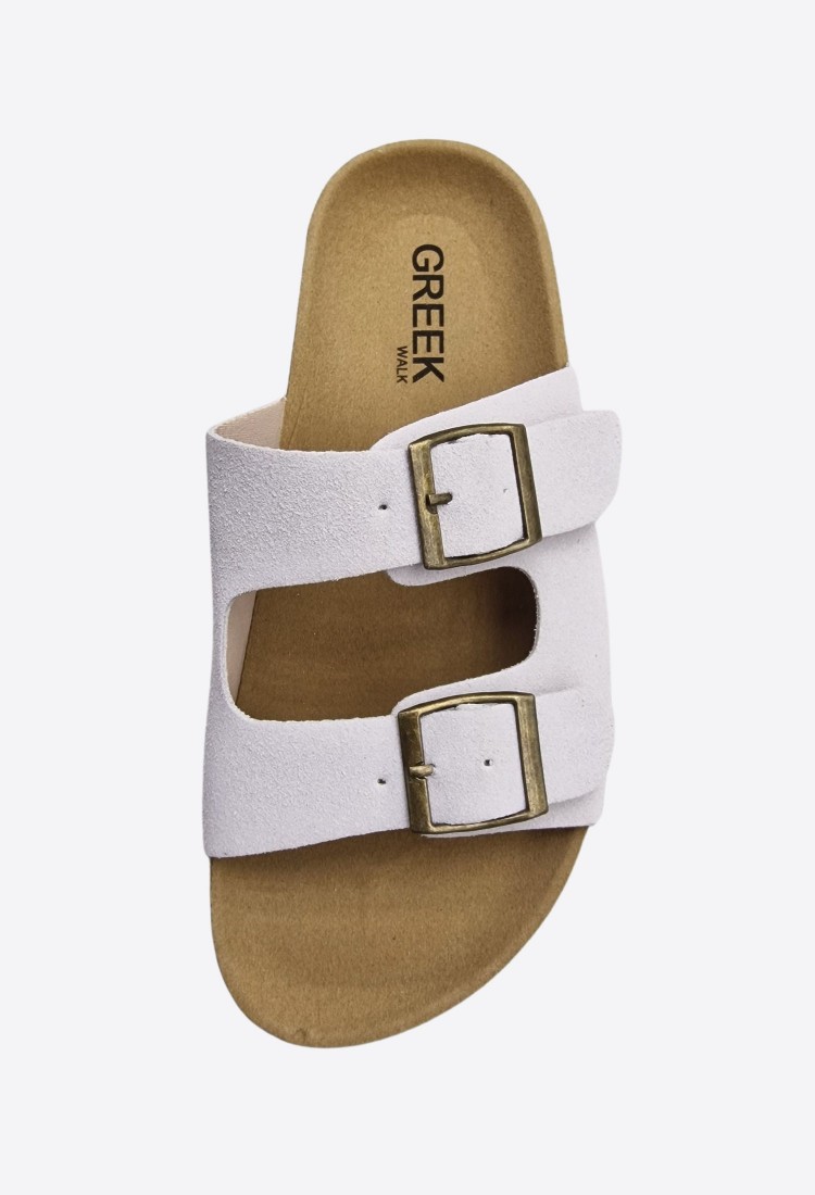 Greek Walk Double Buckle Flatform Sandals 525559