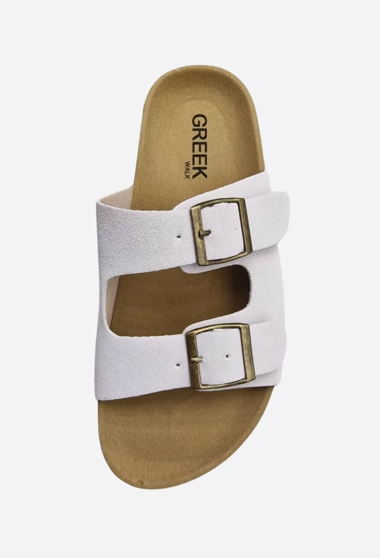 Greek Walk Double Buckle Flatform Sandals 525559