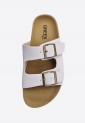 Greek Walk Double Buckle Flatform Sandals 525559