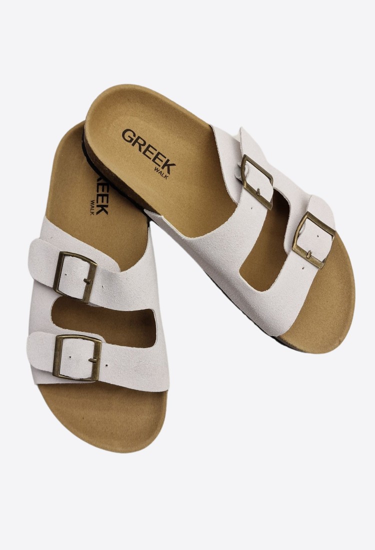 Greek Walk Double Buckle Flatform Sandals 525559